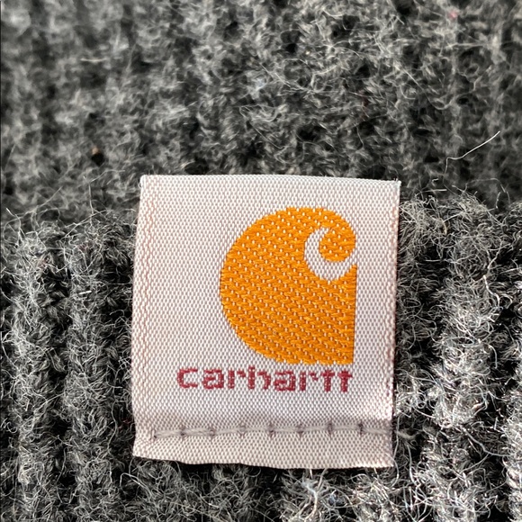 Carhartt x 3M Gray Waffle Knit Beanie Logo Patch Tag Insulation Platinum Street - Picture 2 of 5